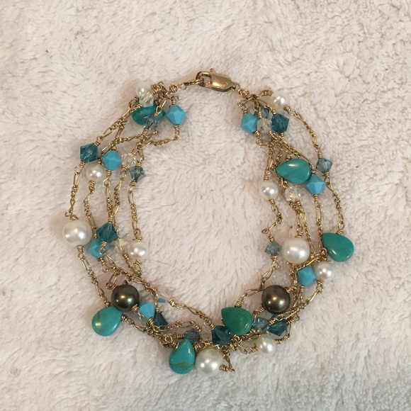 14k gf necklace, bracelet & earring set - Picture 2 of 6